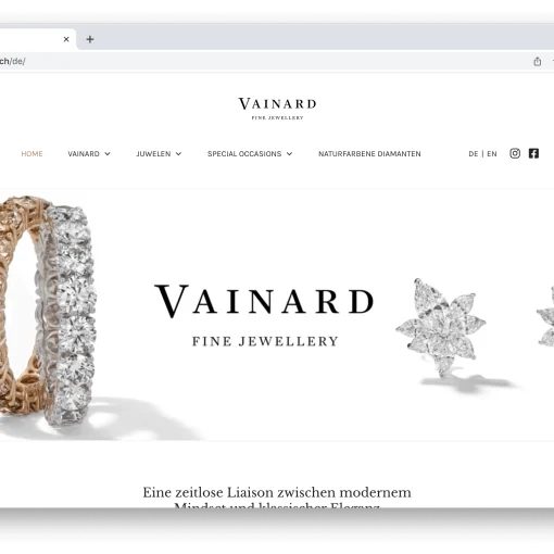 Vainard.ch Homepage Screenshot