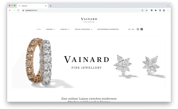 Vainard.ch Homepage Screenshot